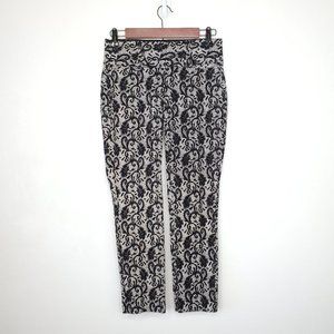Candie's Black White Print Marilyn Ankle Pants, Size 1 (Juniors)